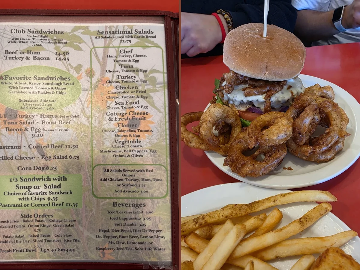 Family-friendly booths in a classic diner.