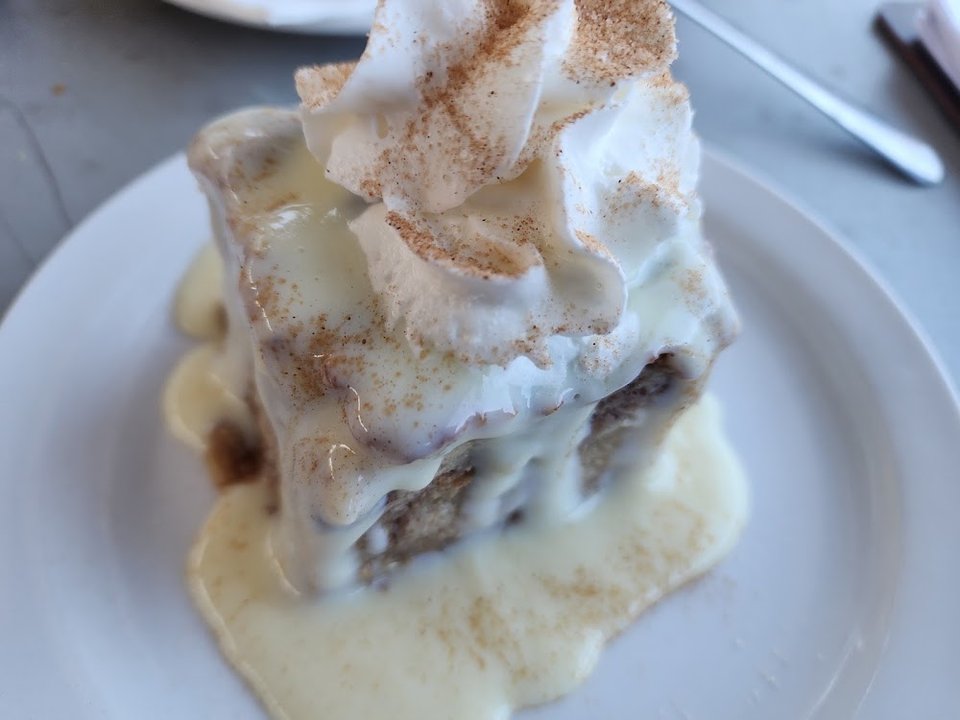 Bread Pudding Floats Freezes
