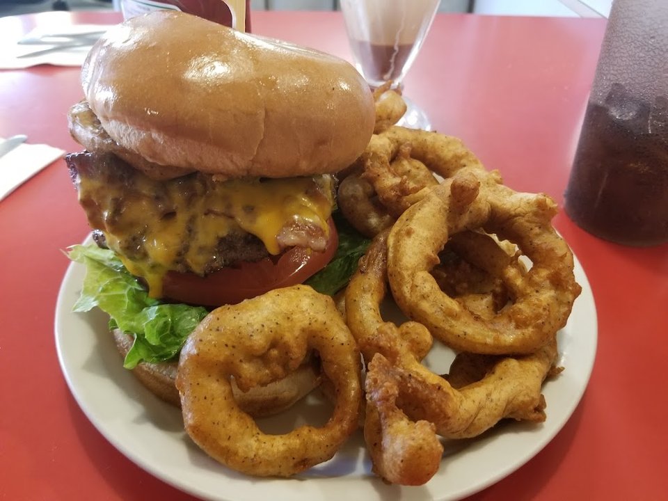 Bacon Swiss Burger & Fries